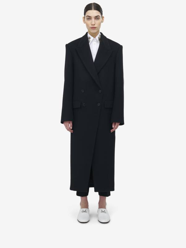 ALEXANDER MCQUEEN - Double-breasted Wool Felt Coat - Item 834064QKABM1000